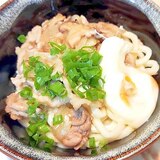 豚こまで！すき焼き風釜たまうどん♪